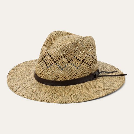 B Stetson Hats - "DOVE MOUNTAIN" Outdoor Vented Seagrass Hat, Color Wheat, Style#383205