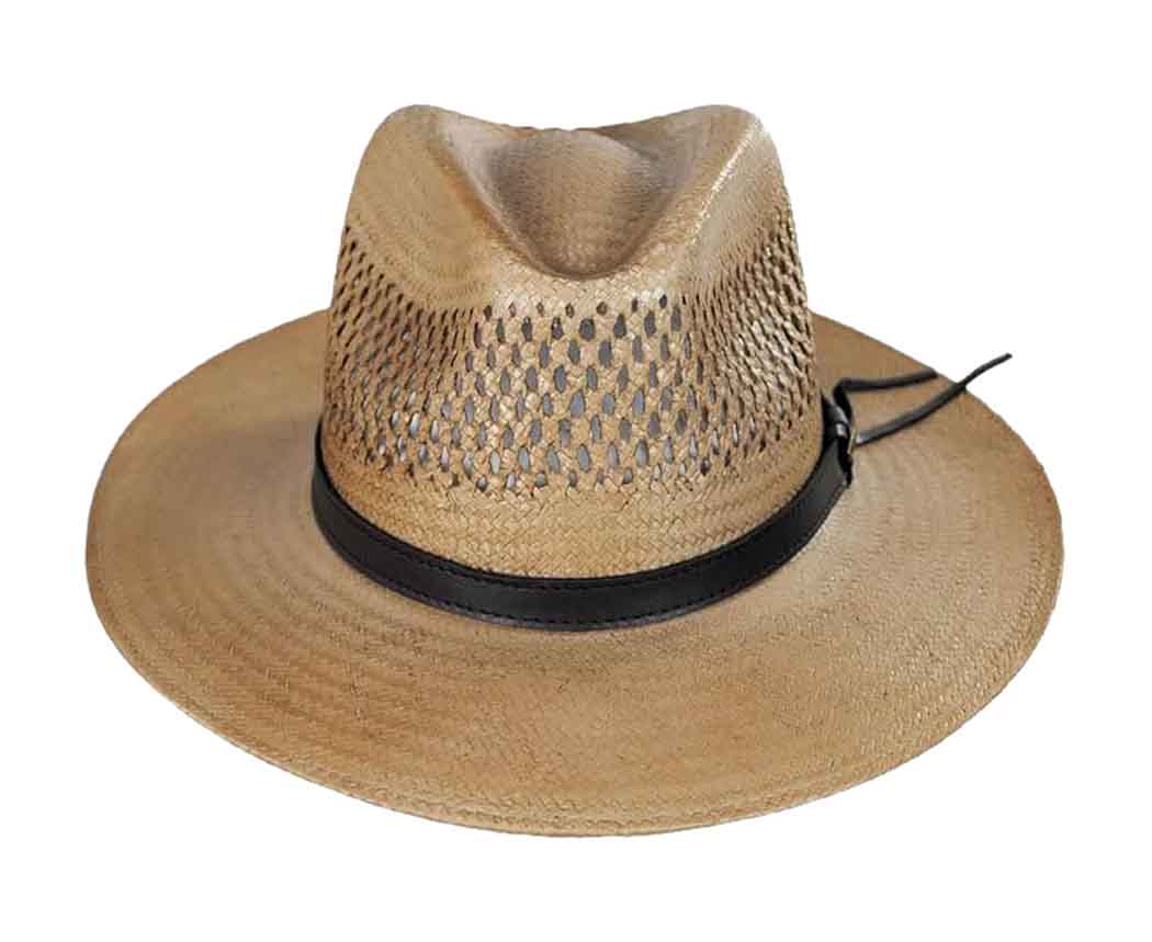 B Stetson Hat Company - "Peak View" Vented Straw Outback Hat, Style#9327
