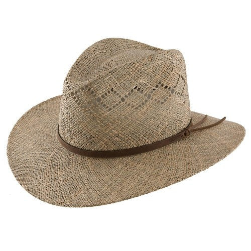 B Stetson Hats - "DOVE MOUNTAIN" Outdoor Vented Seagrass Hat, Color Wheat, Style#383205