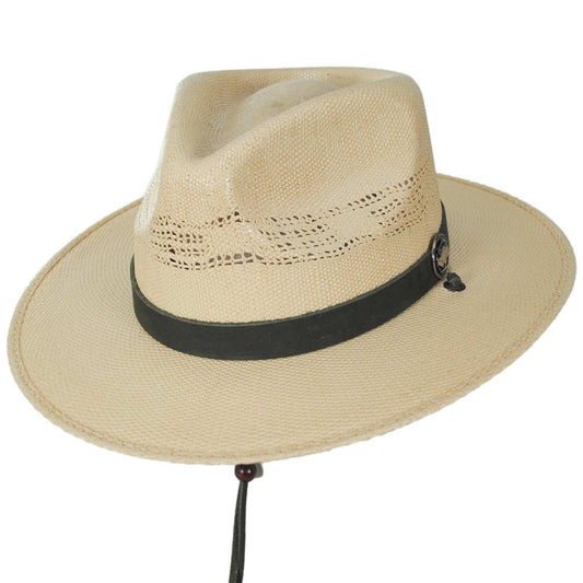 B Stetson Hats - "MAYFIELD"  Bangora Straw Outback Hat, Style#3430