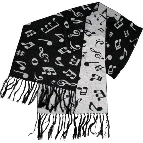 Aim music note cashmere feel winter scarf