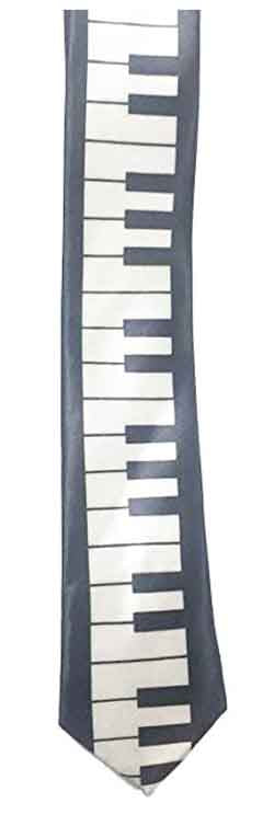 Piano Keyboard skinny necktie