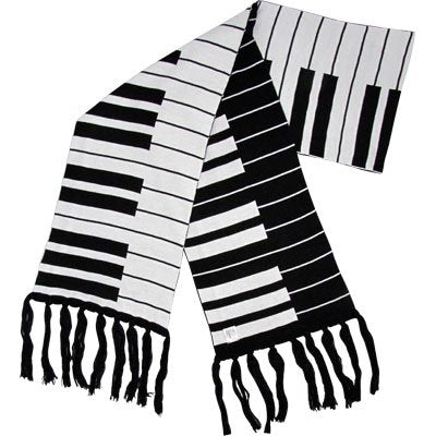 Aim fine knit piano keyboard winter scarf