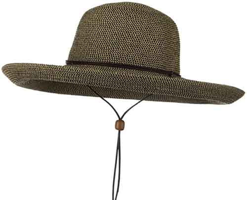 Jeanne Simmons womens kettle brim with chin cord sun hat