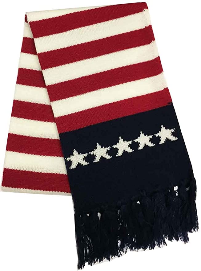 American Flag Acrylic Knit Scarf