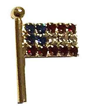 rhinestone american flag pin
