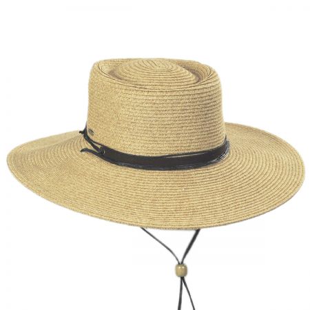 Scala Women's BRUGES Boater Crown Chin Cord Sunhat, Style#LP280