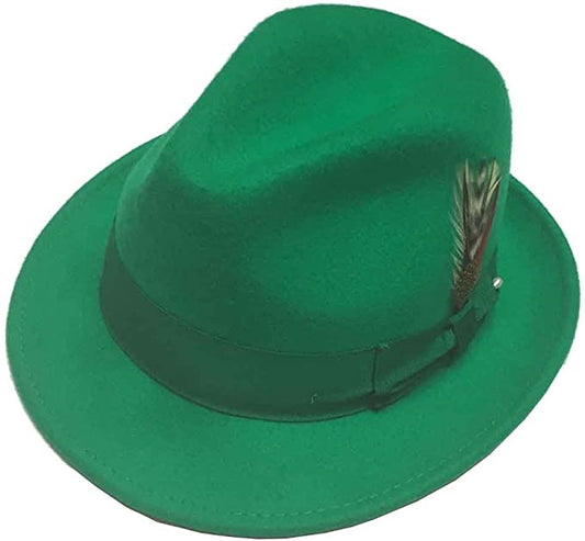 Capas Lite Felt packable Kelly Green Blues Brother Hat