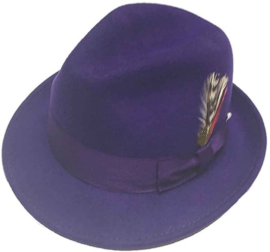 Capas Lite Felt packable Purple Blues Brother Hat