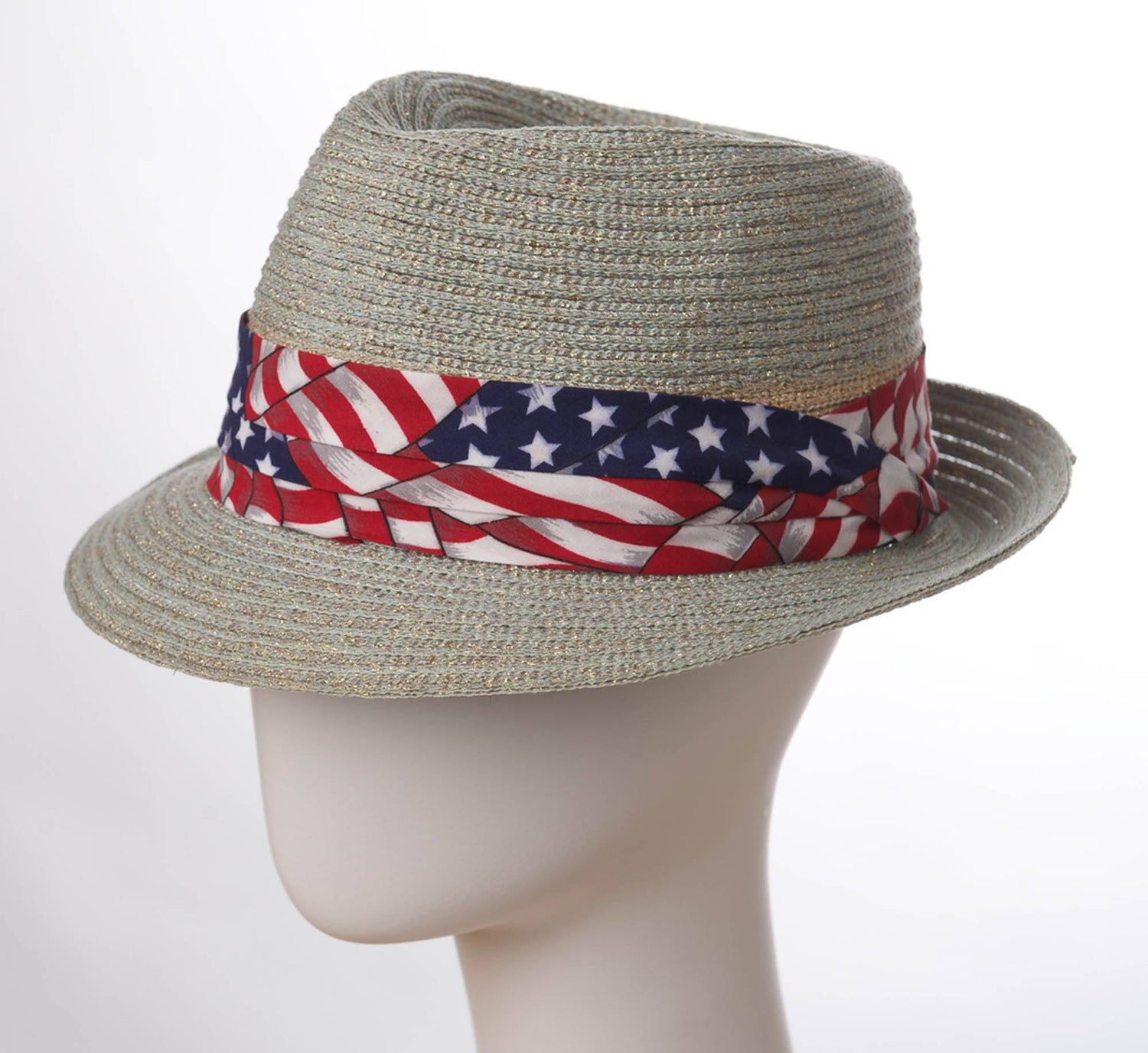 American Flag 3-Pleat cotton hat band