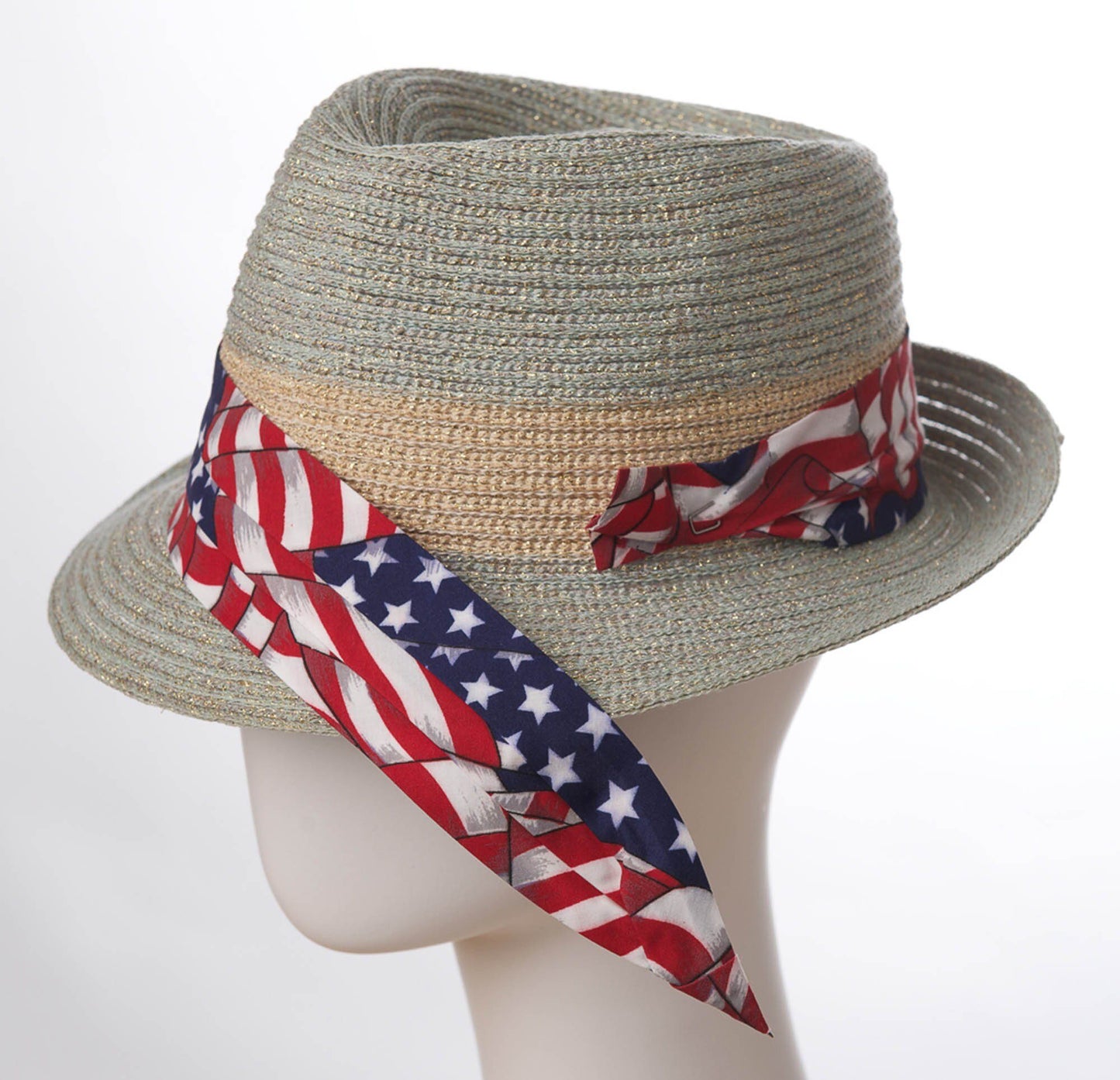 American Flag 3-Pleat cotton hat band