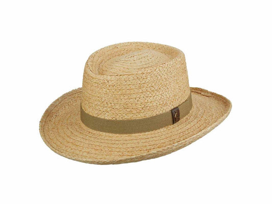 Scala Men's Raffia Straw Golf "DRIVER" Gambler Hat, Style# 321