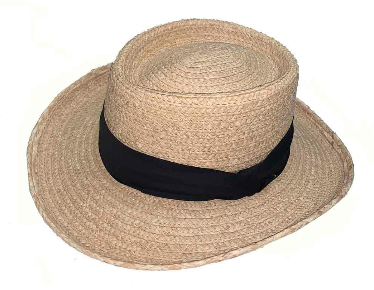 SCALA Straw Raffia Gamblers Wide Brim Straw Hat Natural Neutral New with tags Dorfman Pacific Scala Manarola LR241OS – Greeley Hat Works main image 3