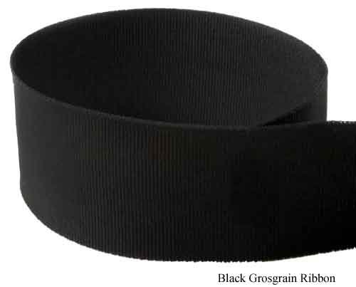 solid color grosgrain ribbon hat band with two hooks
