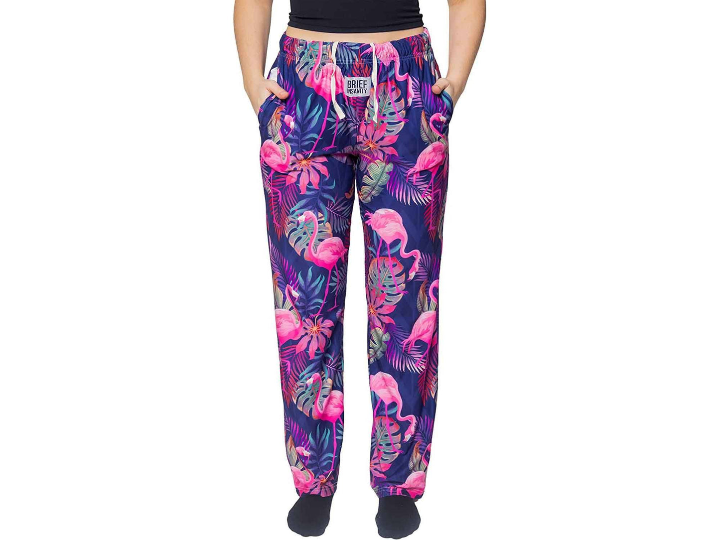 Brief Insanity Unisex Pink Flamingo lounge pant