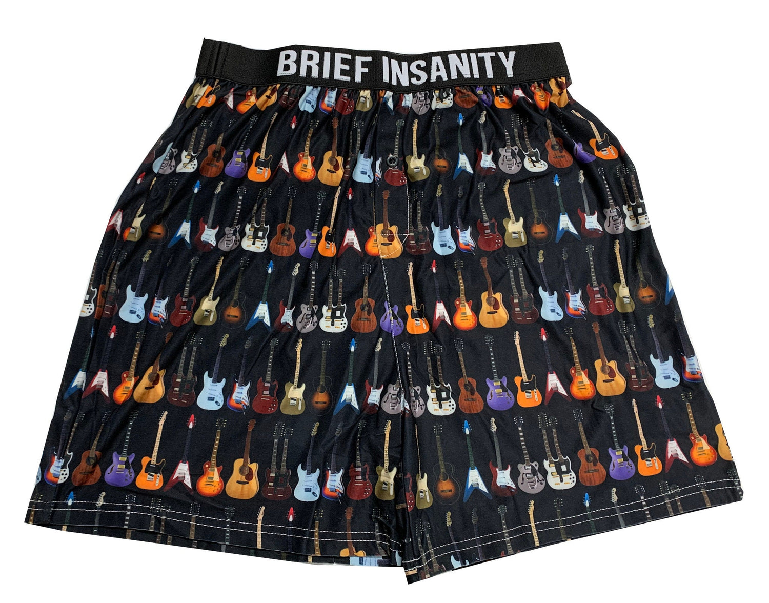 Brief Insanity Unisex Electric Guitar Stripe  silky boxers
