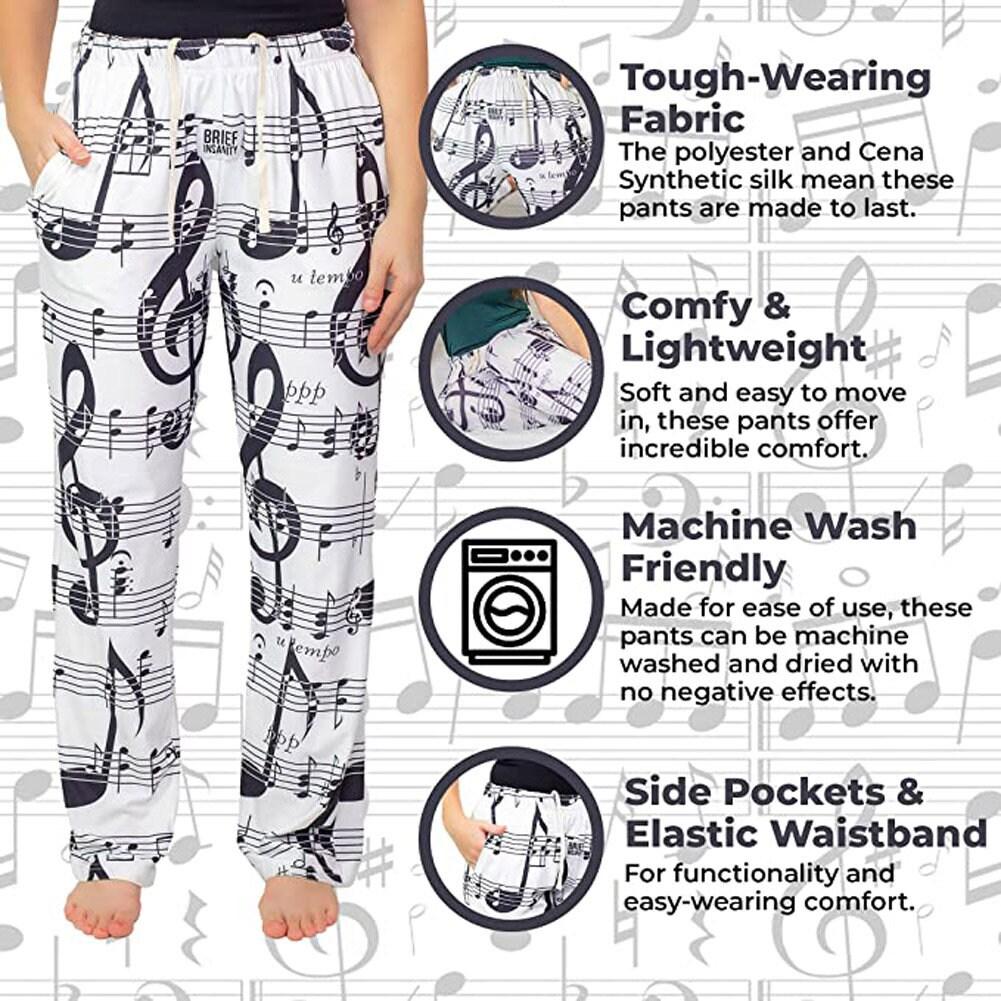 Brief Insanity Unisex Music Notes lounge pant