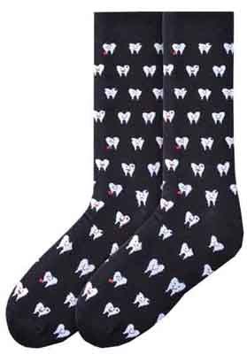 K Bell Men's Dentist Tooth novelty sock