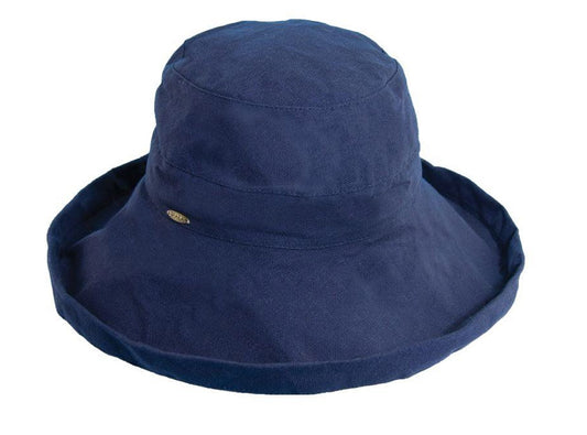 Scala Women's "GIANA" Cotton Hat with Inner Drawstring and Upf 50+ Rating, Style#LC399