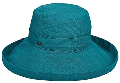 Scala Women's "GIANA" Cotton Hat with Inner Drawstring and Upf 50+ Rating, Style#LC399