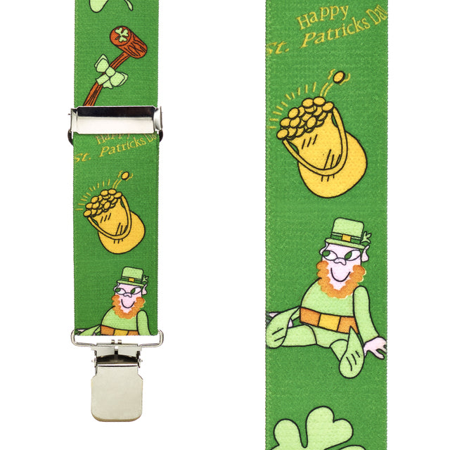 St Patricks Day Leprechaun Suspenders-Made in the USA