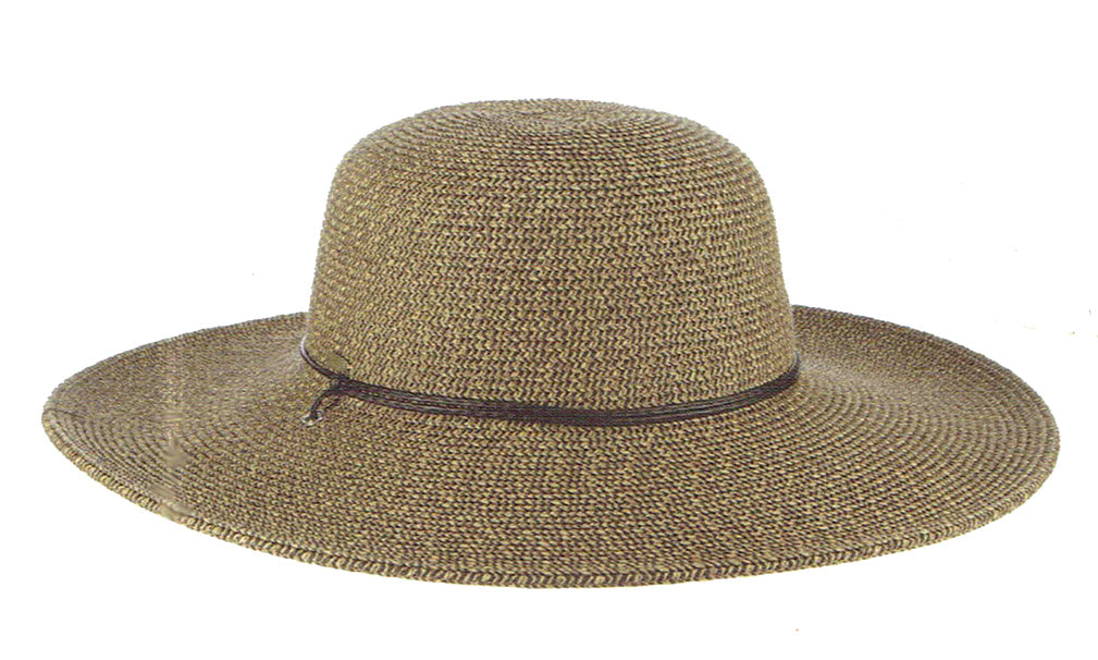 Scala Womens "Cleo" Paper Braid Round Crown Sunhat with 4" Brim & Chin Cord, Style# LP46