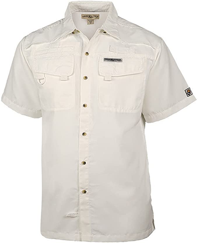 Hook & Tackle Hook & Tackle Men's Seacliff 2.0 | Short Sleeve | Vented | UV Sun Protection | Performance Fishing Shirt X-Large / White