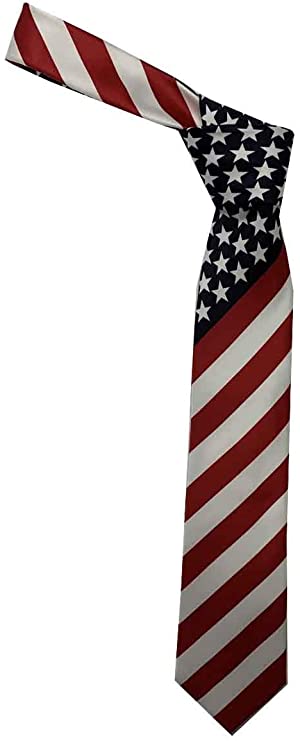 anerican flag polyester mens necktie