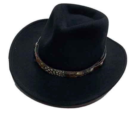 FQH-Pheasant/Concha Leather Hat Band -FINAL SALE