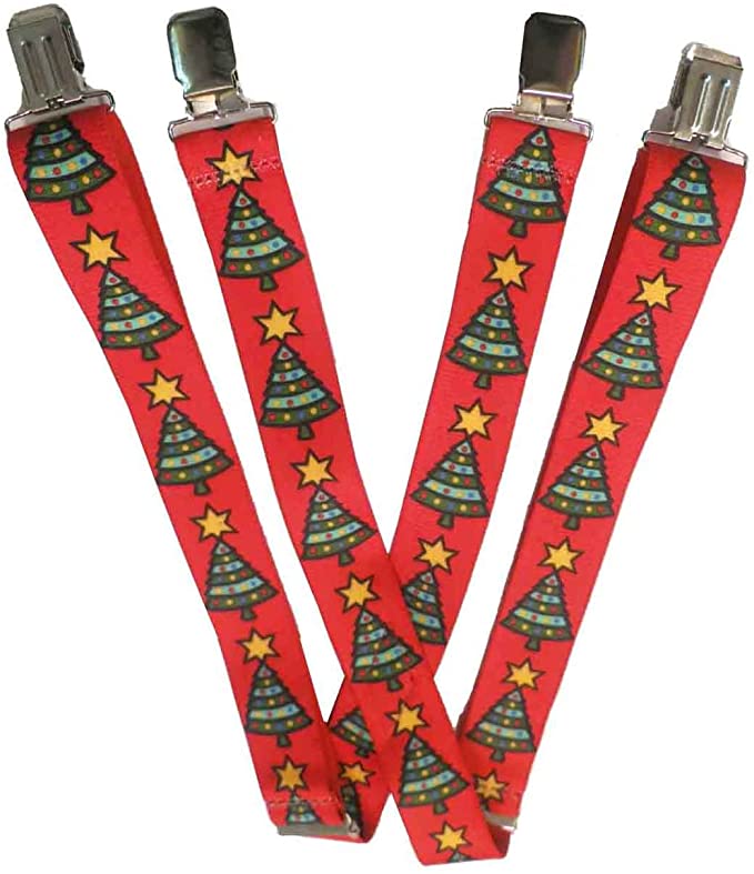 Xmas Tree Suspenders-Made in the USA